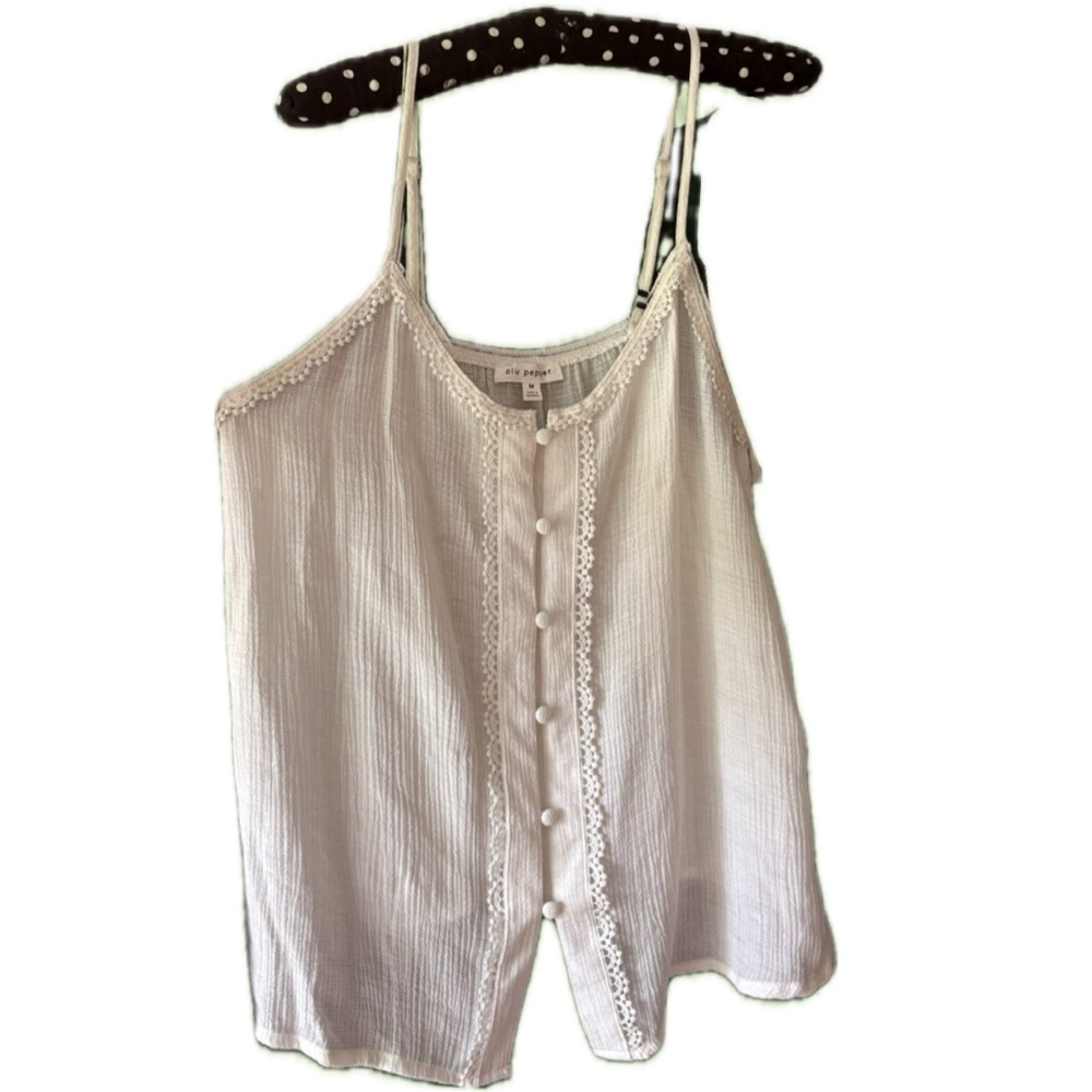 Blu Pepper White Lace Top